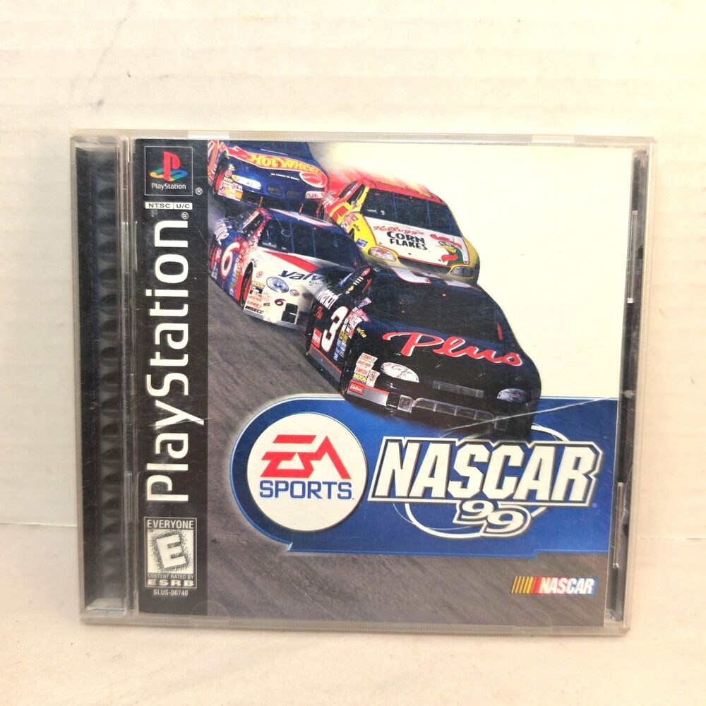 Vintage Complete Nascar 99 PS1 CIB W/ Manual - PlayStation 1 - Tested 1999